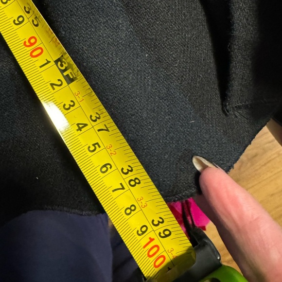 VTG Fur Hooded Wool Elegant Cape Coat Free Size Long Made in USA Union Tag Black - Picture 11 of 11